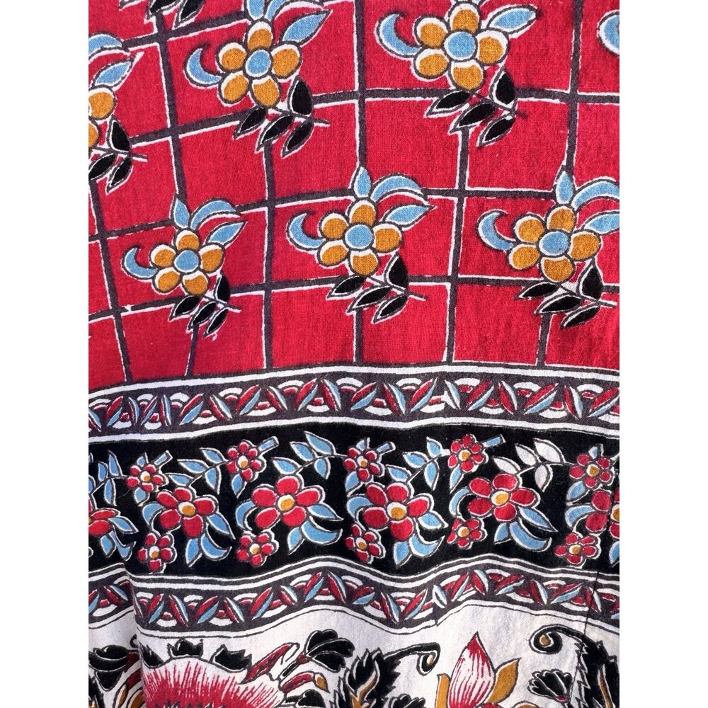Ulla Popken Designer Shirt 24/26 Women's Colorful Floral Batik Urban Tribal - Picture 7 of 9
